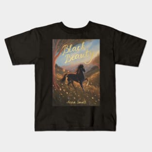 Black Beauty by Anna Sewell Book Cover Kids T-Shirt